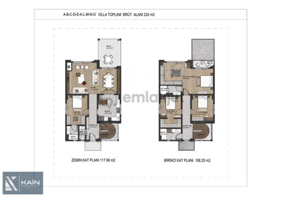 Sakura 2 - Projesi 4+1 224m2 Balkonlu Satılık Villa 1