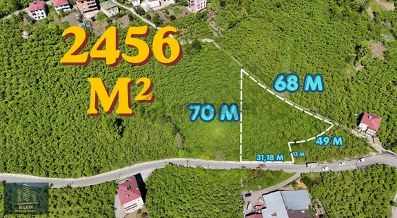 Vyg'den Ortahisar Kutlugün Mahallesinde 2456 M2 Arsa 1
