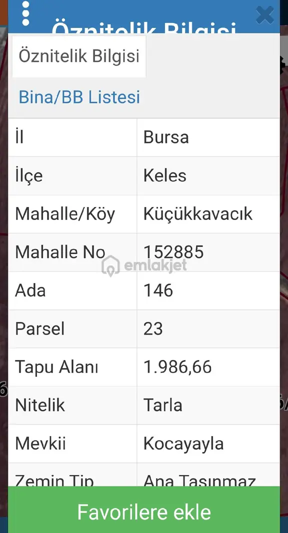 Bursa/keles-küçükkovacık Köyünde Satılık 1986 M2. Arazi. 2