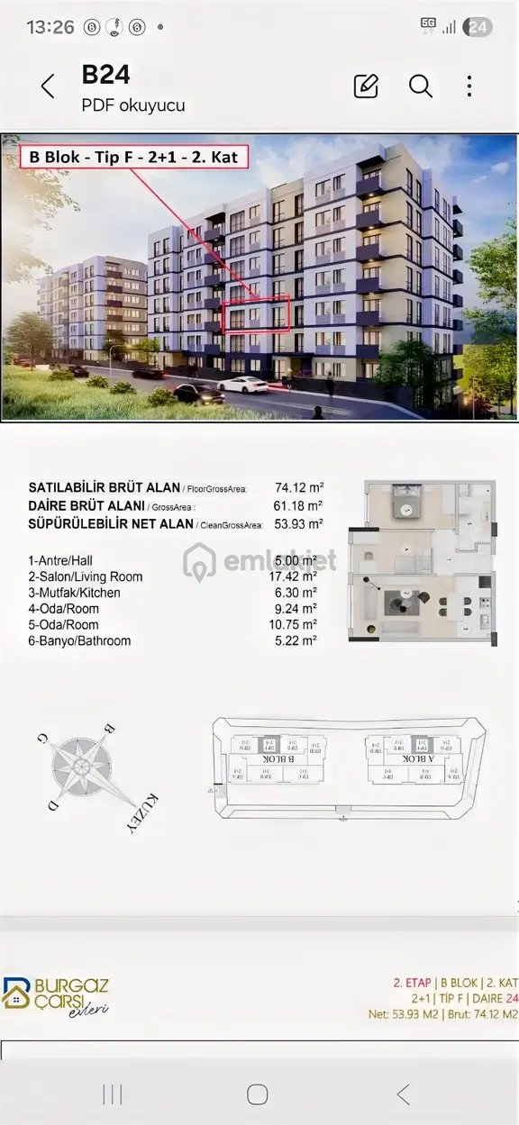 Başakkent İnci Panorama / Başak Evleri / Satılık 2+1 1