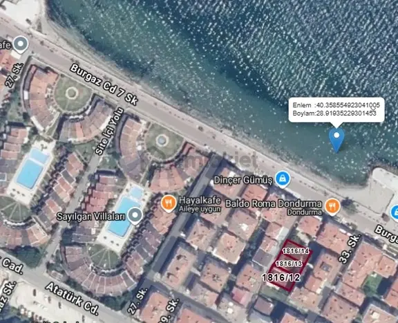 Bursa Mudanya Yalı Satılık 554 M2 Konut İmarlı Arsa 2