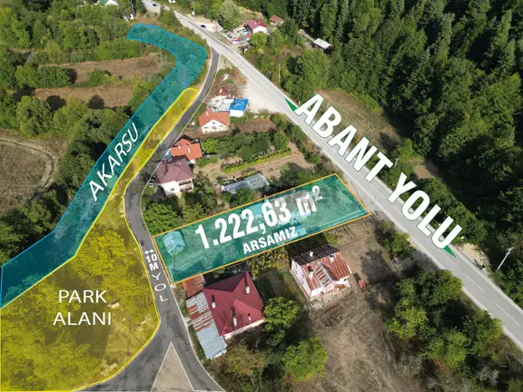 Çamlıoğlu Gayrimenkul'den - Abant Yolunda - 1.222 M2 İmarlı Arsa 1