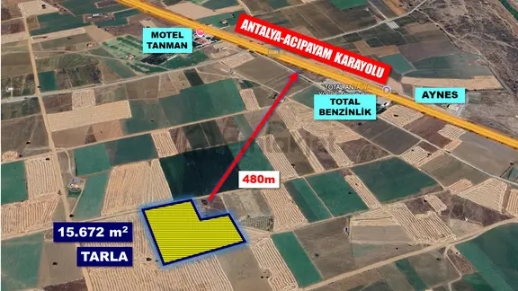 Antalya Yolu Total Benzinlik Arkasında Verimli Arazi Su Elkt Var 2
