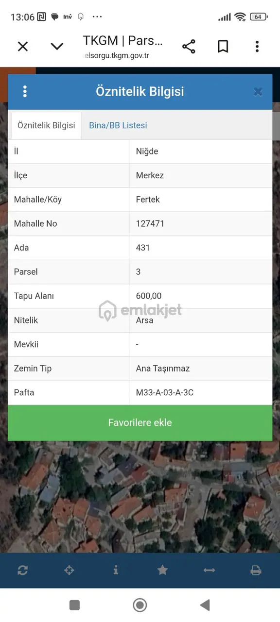 Niğde Fertek'te Eşsiz Manzaralı Villalık Yatırım Fırsatı Taks 0.30 Kaks 0.60 Lı Villalık Arsa 2