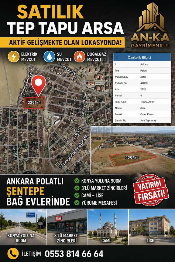 An-ka'dan Şentepe Bağ Evlerinde Tek Tapu Arsa!