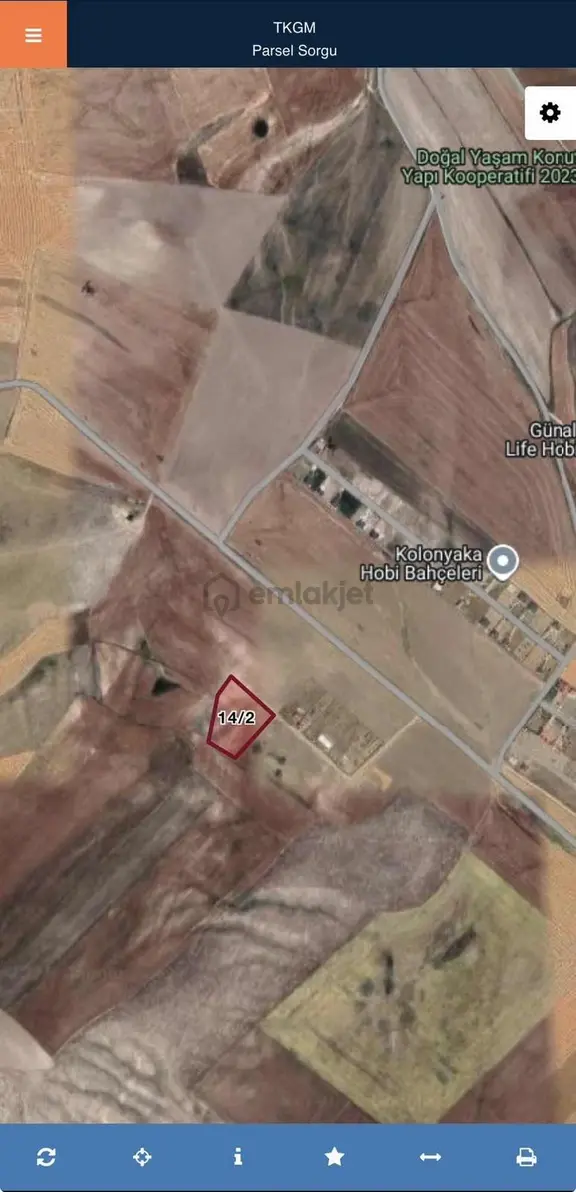 Gölbaşı Günalan Villa İmarlı 500m² Tel Örgülü Su️satılık Arsa 2