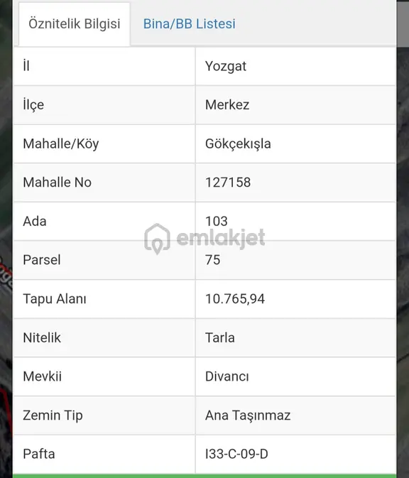 Msyapı Emlaktan Gökçekışla Yol Kenarı Satılık Tarla 2