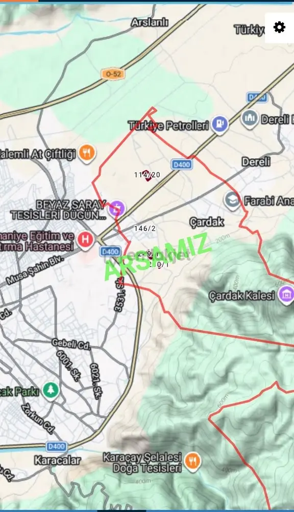 Sahibinden, Osmaniye Çardak'da Yatırımlık Toplam 622 M2 Arsa 2