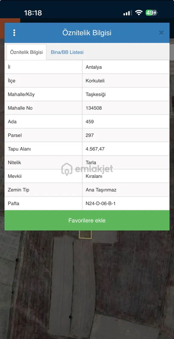 Korkuteli Taşkesiği’nde 4.567 M² Tek Tapu Yatırımlık Tarla 1