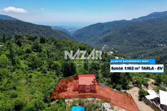 Alanya Bademağacı’nda 1.163 M² Satılık Tarla Ve 2 Katlı Ev 2