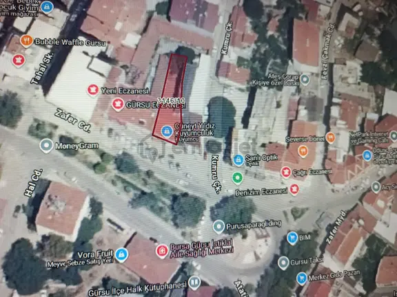Bursa Gürsu Zafer Mah.de Satılık Bina 335m2 Arsa Taban Alanı İmarlı Tam Merkezde Mevki Konumda 2