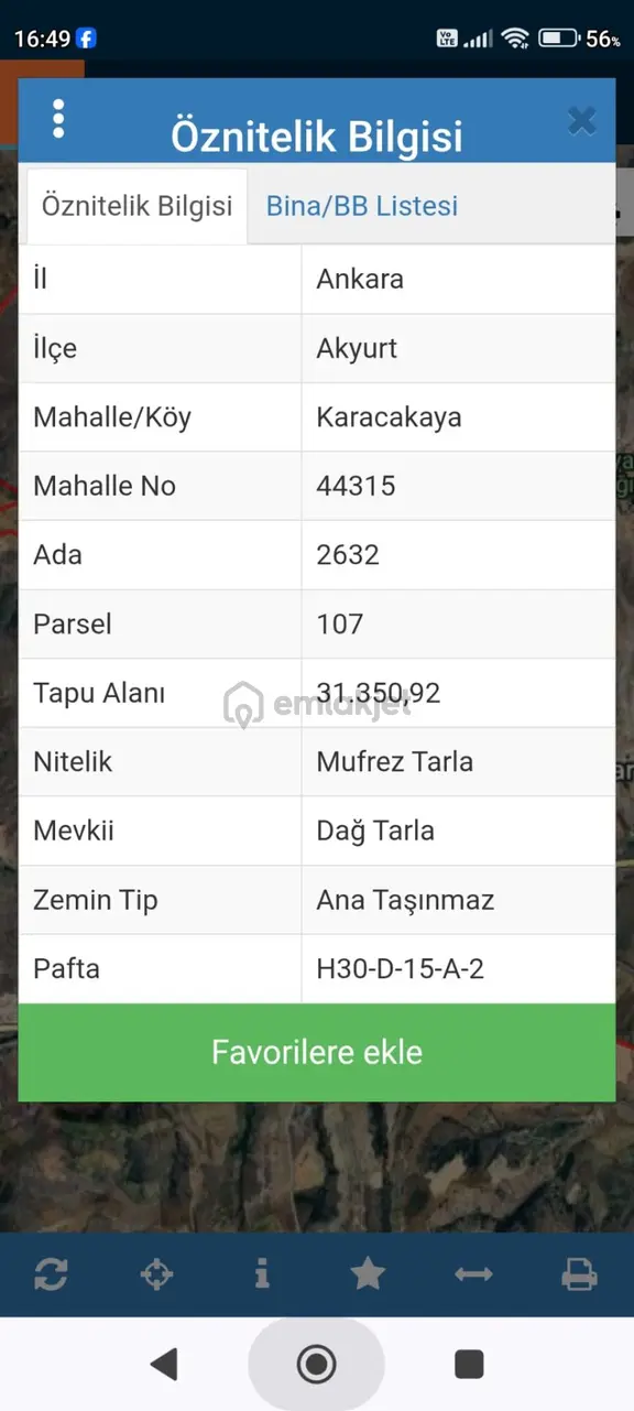 Acil*satılık*araç Takaslı*arsa*akyurt*karacakaya*1176m2 Tapulu 1