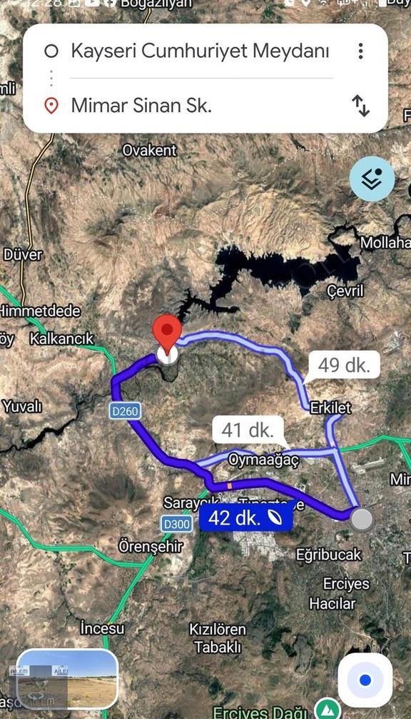 Kocasinan Yamula Barajının Yanında Satılık 1.007 M2 Temiz Parsel 2