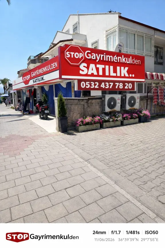 Stop’tan Fethiye Günlükbaşı Geniş Cepheli Satılık Dükkan 1