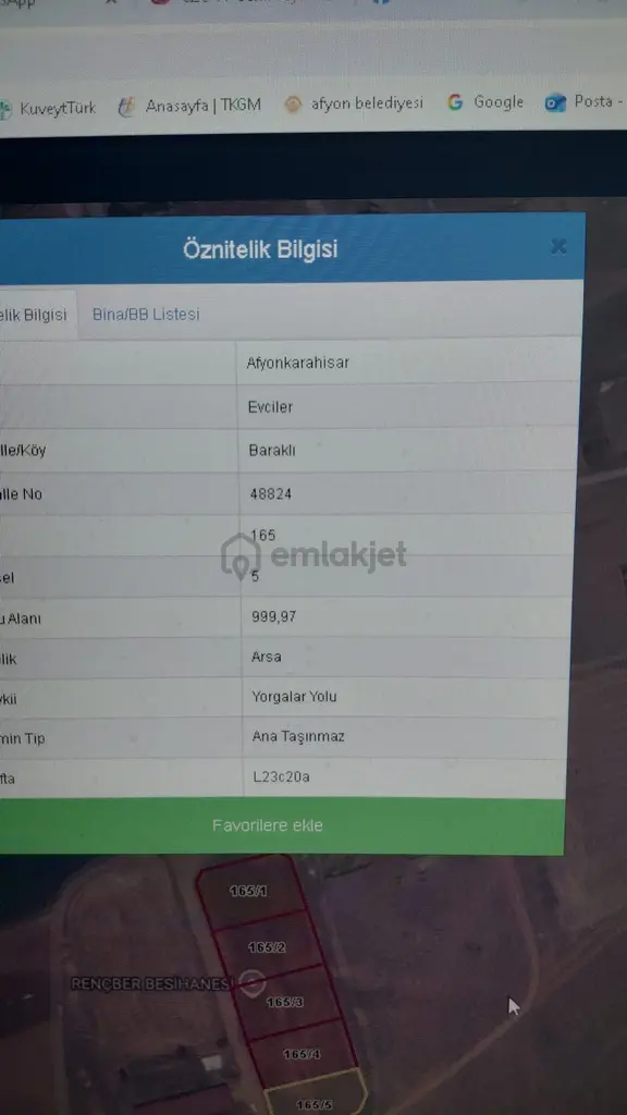 Afyon Tezcan Emlaktan Afyon Evcilerde Satılık İmarlı Yan Yana Arsalar 1
