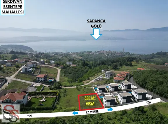 Serdivan Esentepede Eşsiz Göl Manzaralı 820 M2 Villalık Arsa 1