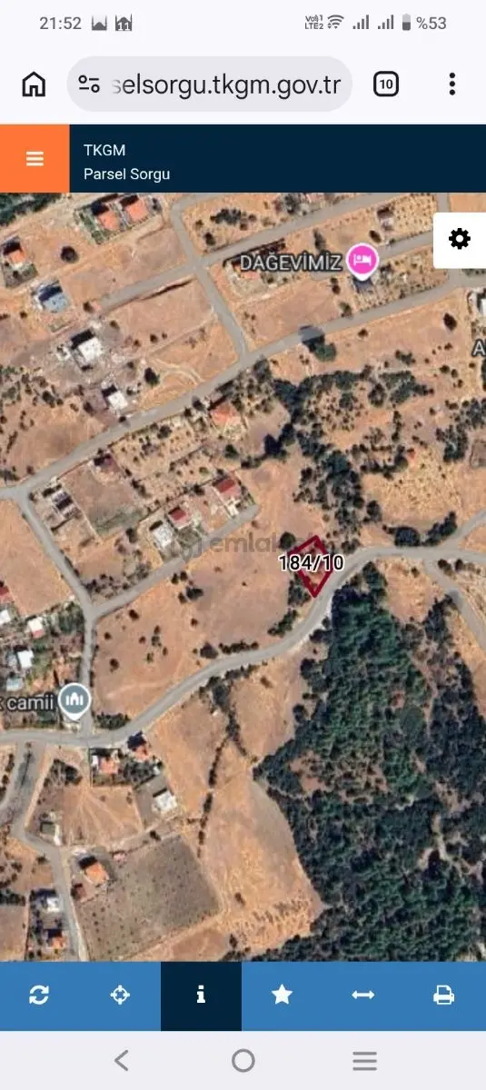 Antalya Bayatbadem Korucak Satılık 600 M2 Villa Arsası 2