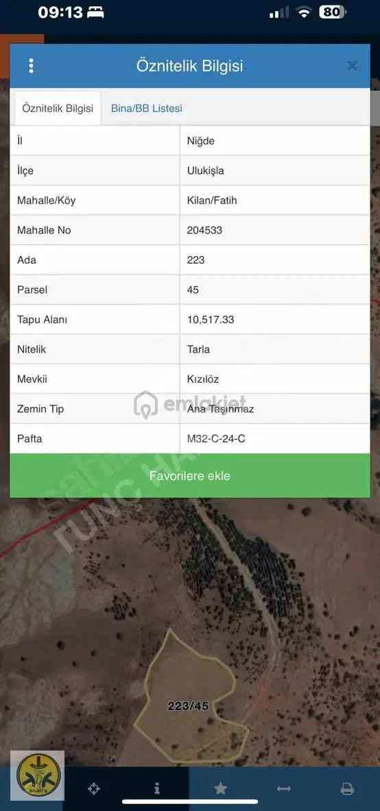 Yatırımlık Tarla