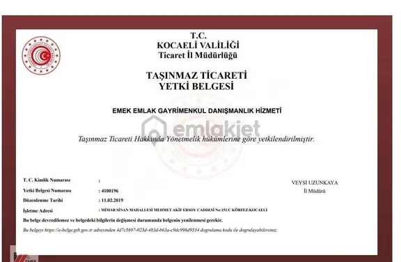 Emek Emlak'tan Körfez Dereköy Mah.de Satılık İmarlı Arsa 1