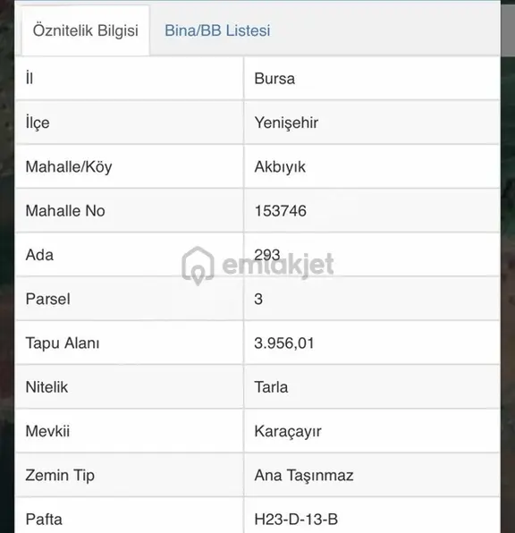 Yenişehirde Fırsat Tarla 2