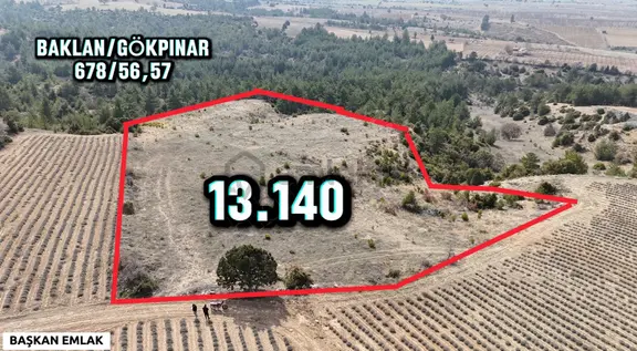 Baklan Merkezde 13.140m2 Satılık Tarla 1