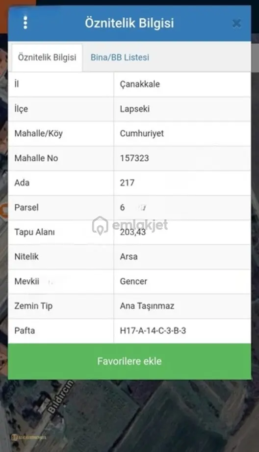 Çanakkale Lapseki Dalyanda Villa İmarlı Satılık Arsa 2
