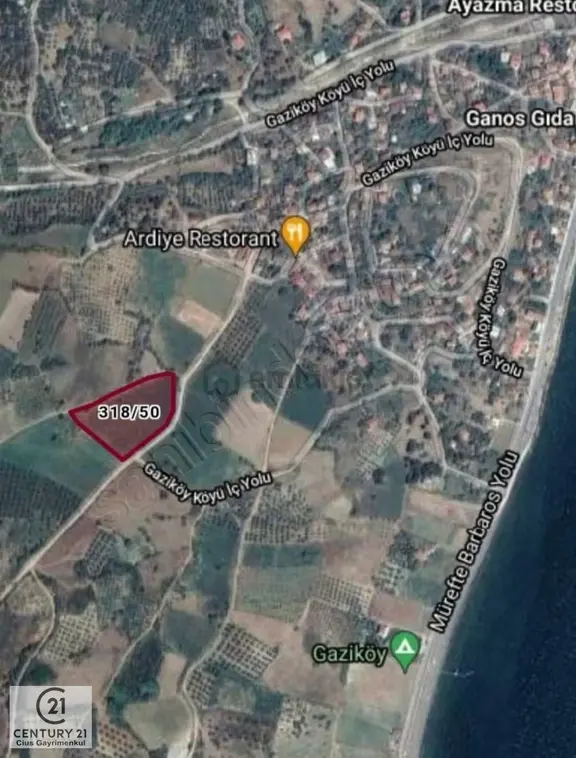 C21 Cius; Tekirdağ Şarköy Gaziköy'de Yola Cephe 452m2 1