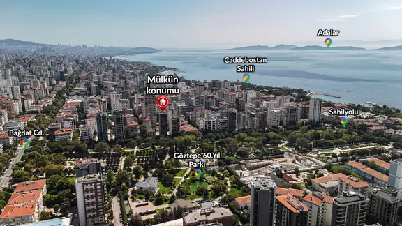 Caddebostan Deniz Ve Park Manzaralı Katta Tek Satılık Net 210 M2 2