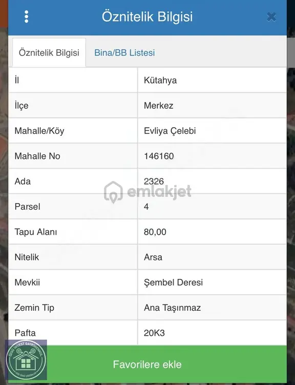 Özgü'den Şehir Hastanesi Yakını Satılık Arsa 1