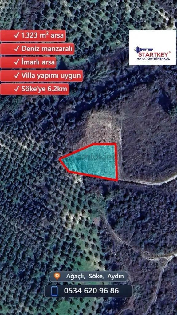 Sökede Deniz Manzaralı Satılık İmarlı Arsa 2