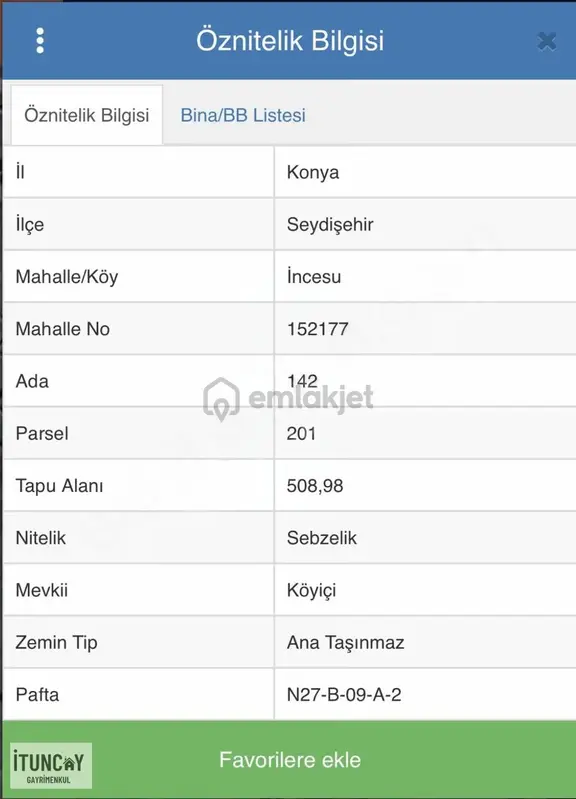 İtuncay Dan İncesu Mh Satılık Arsa 1