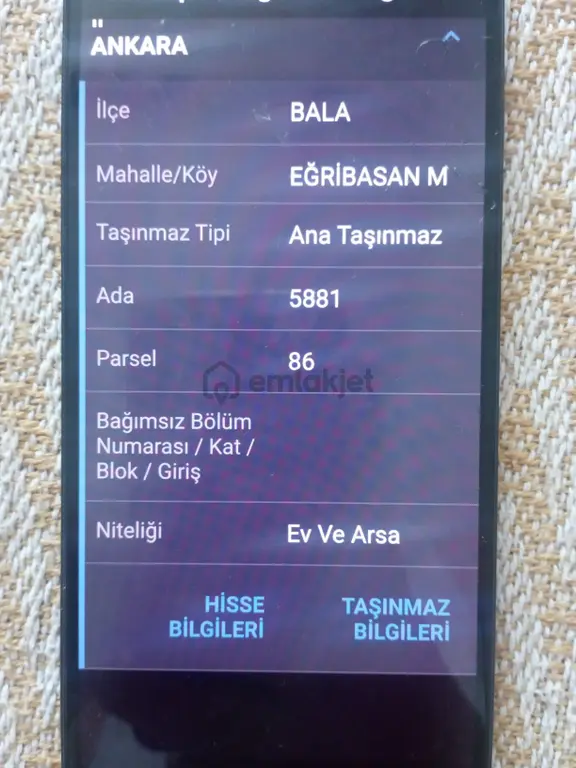 Sahibinden Bala Eğribasan Köyünde Satılık Arsa 1