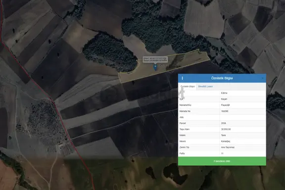 Keşan Paşayiğit'te 30.850 M² Tarımsal Krediye Uygun Satılık Tarla 1