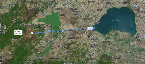 Balıkesirde Müthiş Vadi Manzaralı 3360 M2 Arazi 1