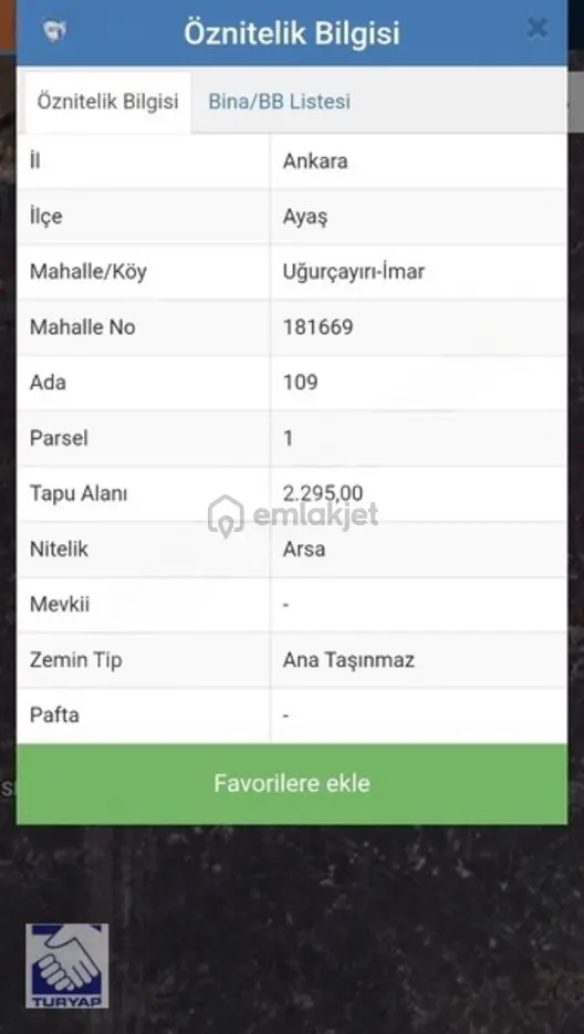 Ayaş Uğurçayırı'nda 2.295 M2 Sosyal Tesis İmarlı Yatırımlık 2