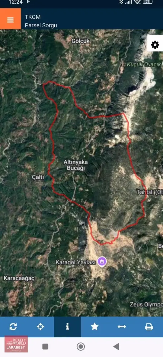 Kumluca Altınyaka Köyü Çelil Yaylası Yatırımlık Tarla 1