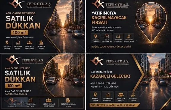 Tepe Gyd.'den,osmangazi Cadde Üstü,geniş M2'li,satılık Dükkan 1