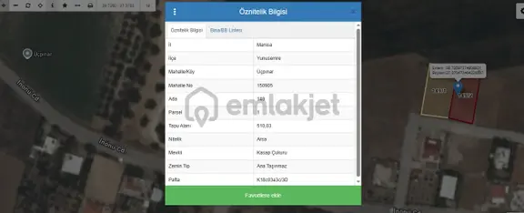Yunusemre Üçpınar'da Yatırımlık İmarlı Arsa 510 M² Köşe Parsel 2