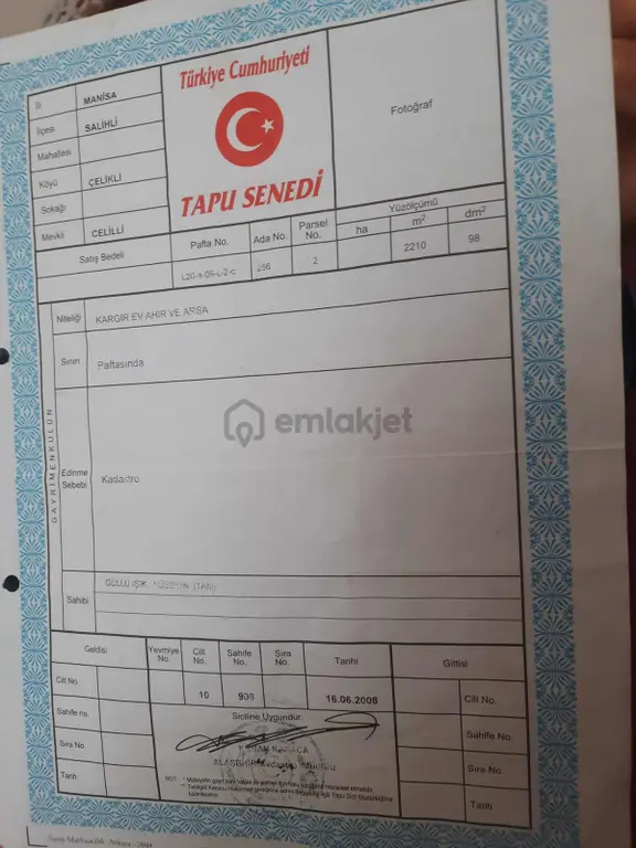 Manisa Salihli Çelikli Mahallesinde Satılık Bağ, Tarla Ve Arsa 2
