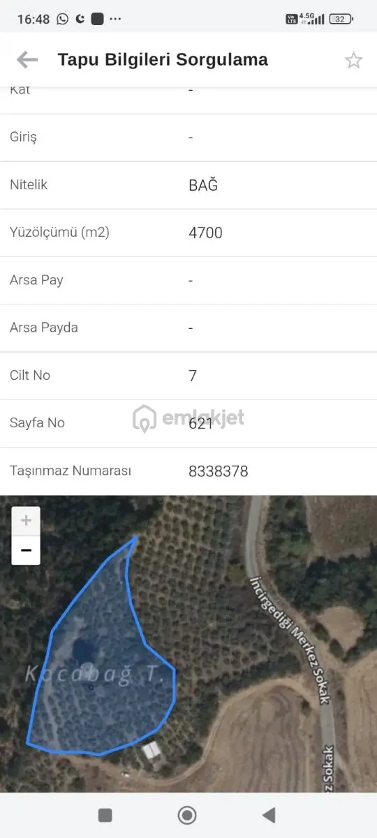 Aydın'dan Tarsus İncirgediği'nde 1880.m2 Fırsat Satılık Arsa 2