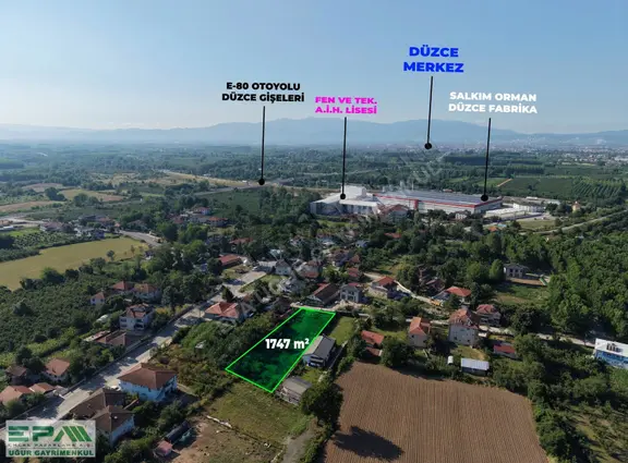 Epa Uğur'dan E-80 Gişelere 1 Km Mesafede 1747 M² İmarlı Arsa 2