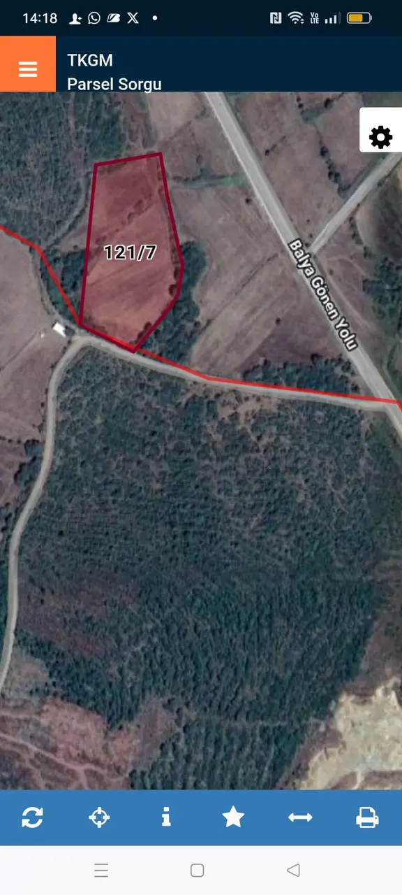 Balıkesir Balya Örenköyde Satılık Tarla