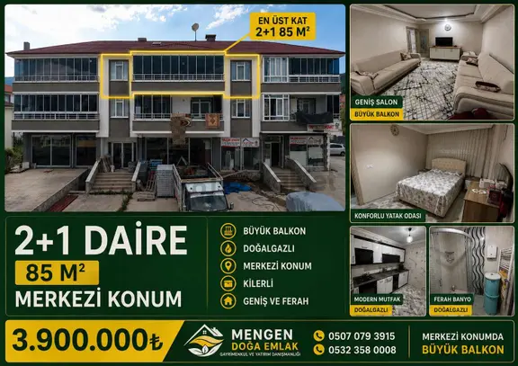 Mengen Türkbeyli De Merkezi Konum Satılık 2+1 Daire 1