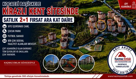 Kaçmaz Emlak'tan Kocaeli Başiskele'de Site İçerisinde Satılık 2+1 Daire 2