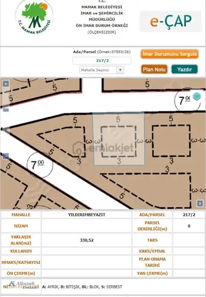 Ankara/mamak/kutludüğün'de, 331 M² Satılık İmarlı Müstakil Arsa 1
