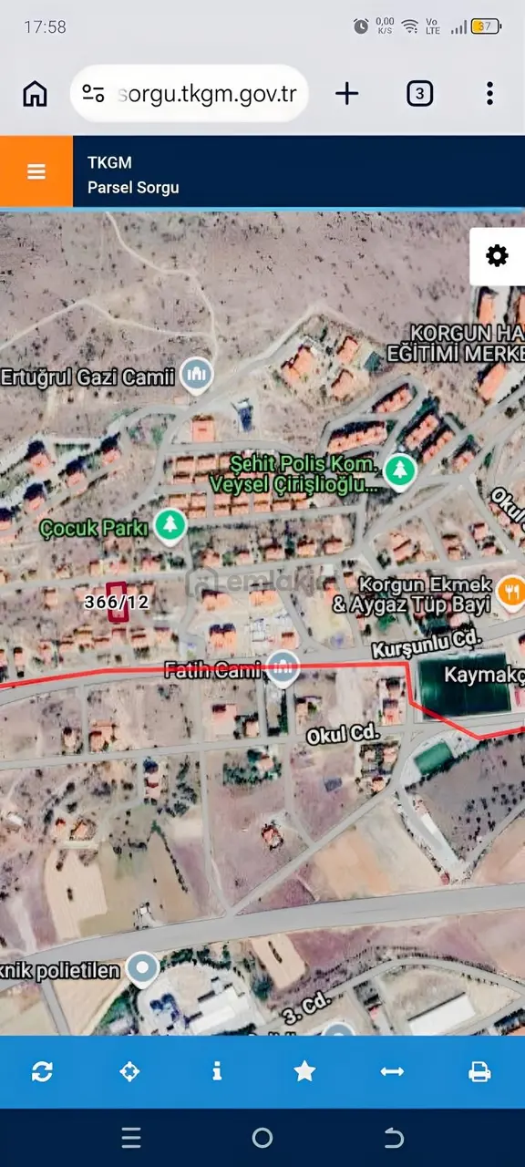 Mes Emlak Korgun Uludağda Yol Kenarı 890m2 Tek Tapu İmarlı Arsa 2