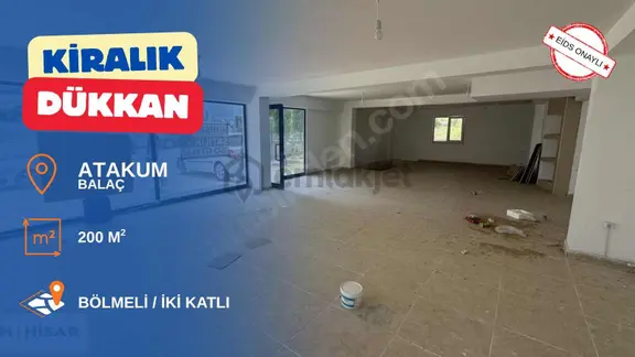 Hisardan Mevlana Da Kiralık İki Katlı Bölmeli Dükkan 1