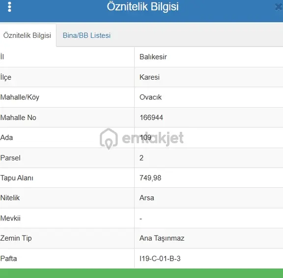 Balıkesir Ovacık Köy İçi Fırsat 2 Kat İmarlı Arsa 2