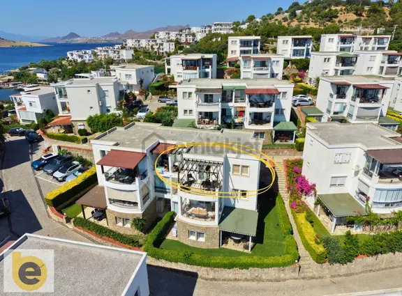 Özel Plajlı Bitez Sarnıç Sitesi'nde Deniz Manzaralı 2+1 Daire 2