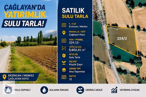 Remax Dem'den Çağlayan Merkez Satılık Ana Yol Cepheli Tarla